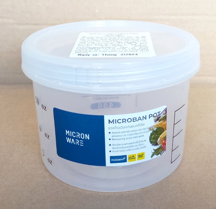 Hộp đựng thực phẩm, gia vị (kháng khuẩn & chia vạch tiện lợi) 450ml (10x7.5cm), Mã số: 5631