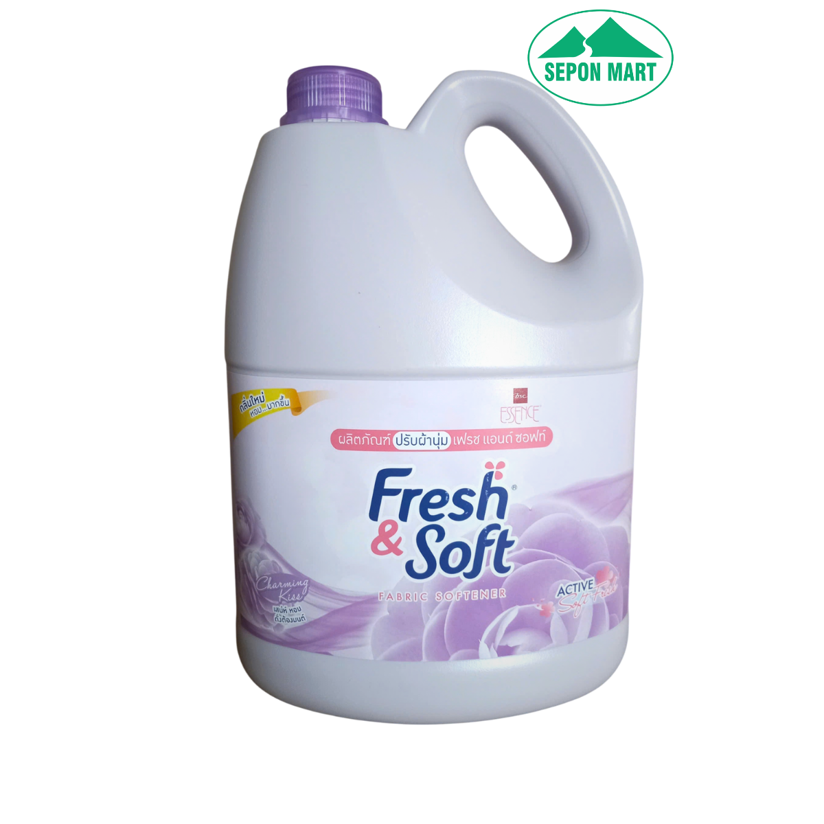 Nước xã mềm vải Fresh & Soft 3600ml (Charming Kiss - tím)