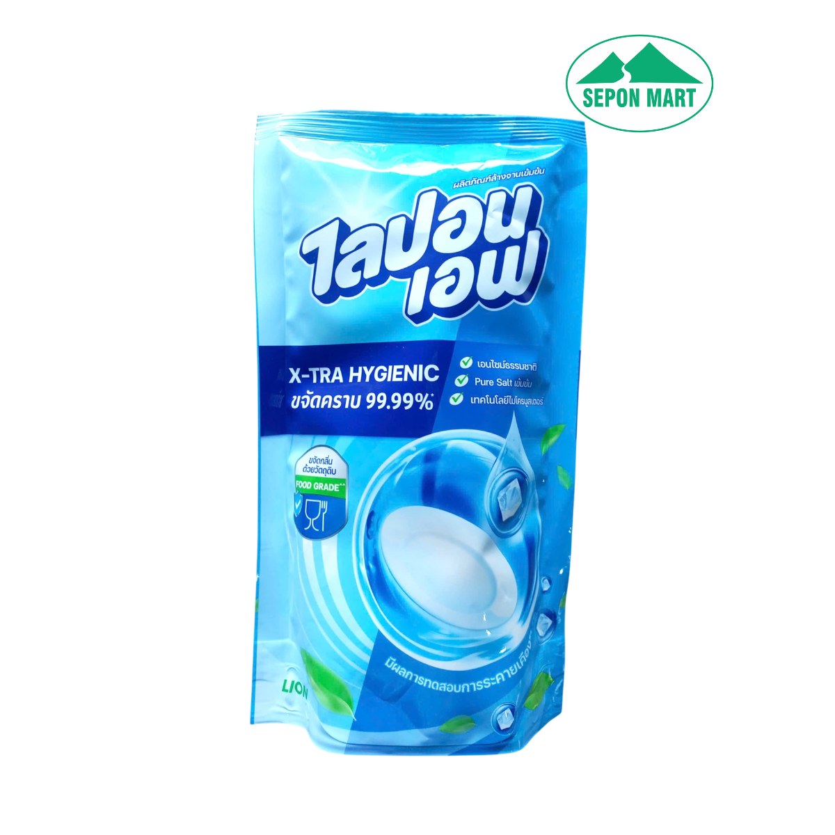 Nước rửa chén bát không mùi (diệt khuẩn & siêu sạch) Lipon F X-TRA HYGIENIC -  túi 500ml