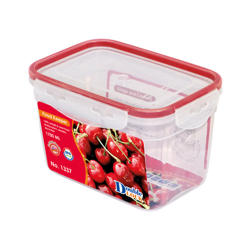 Hộp đựng thực phẩm Double Lock dùng trong tủ lạnh & LVS 1700ml - hcn cao (13x18.8x11.9cm), Mã số: JCJ-1337