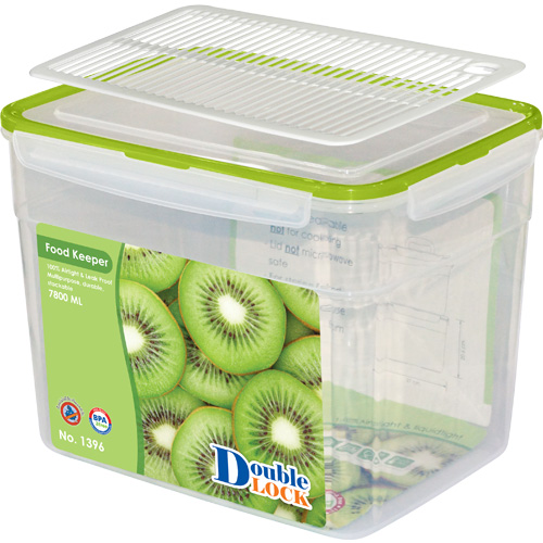 Hộp đựng thực phẩm Double Lock dùng trong tủ lạnh & LVS 8700ml - hcn cao (20.3x26.8x20.5cm), Mã số: JCJ-1396