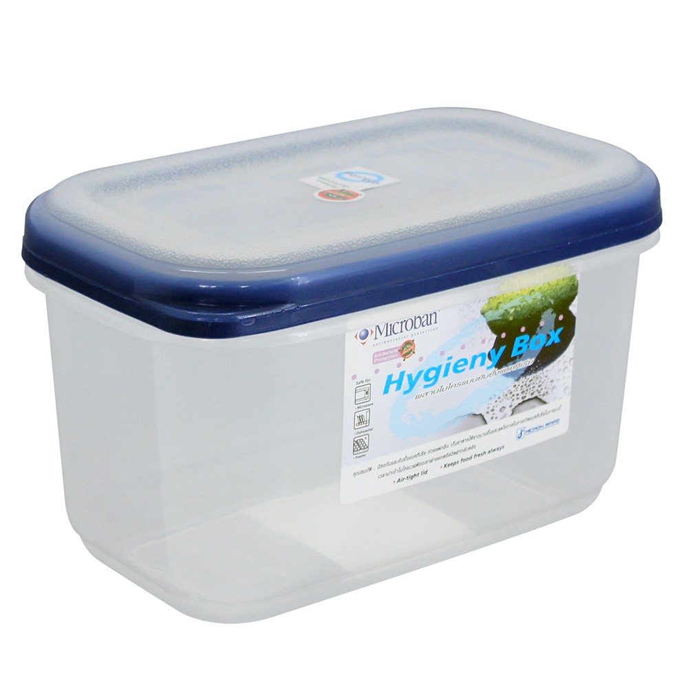 Hộp đựng thực phẩm kháng khuẩn dùng trong tủ lạnh & LVS 1200ml (10.5x17.5x11cm), Mã số: DW5033