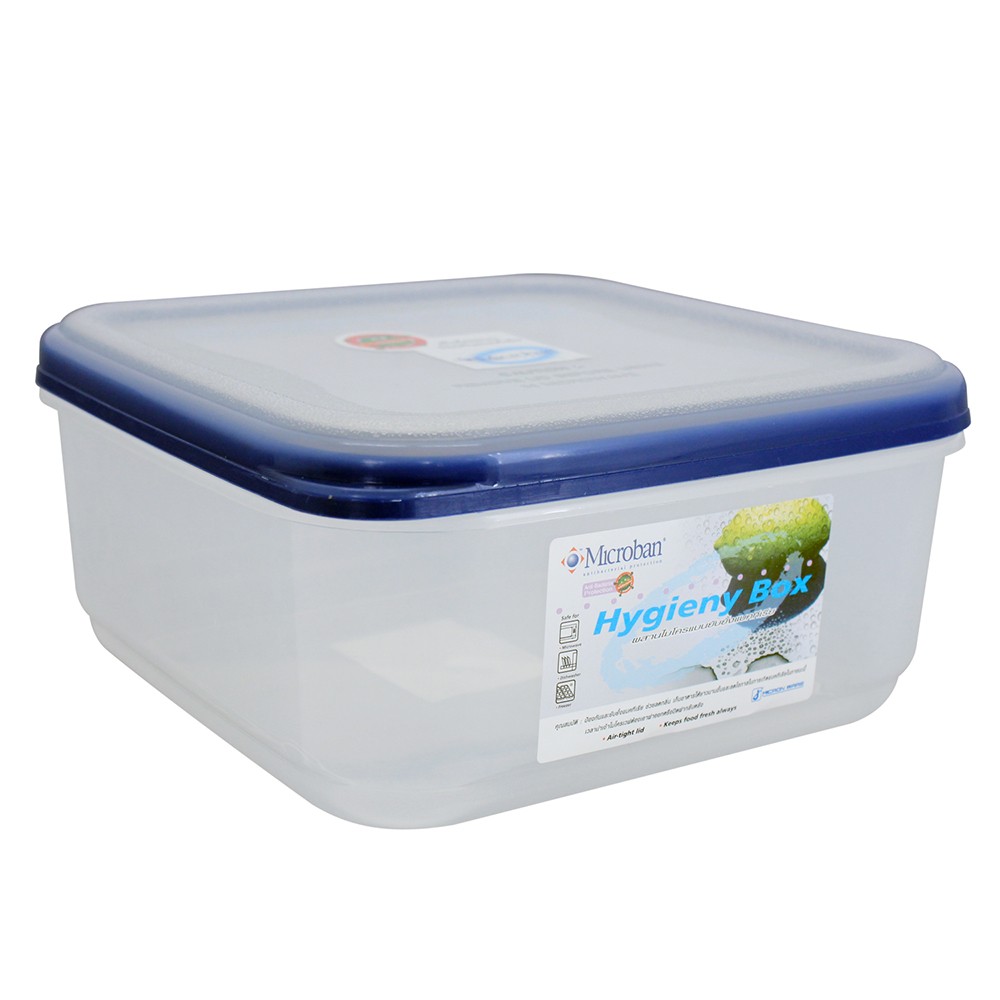Hộp đựng thực phẩm kháng khuẩn dùng trong tủ lạnh & LVS 2500ml (20x 20x9.5cm), Mã số: DW5037