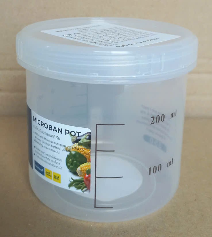 Hộp đựng thực phẩm, gia vị (kháng khuẩn & chia vạch tiện lợi) 350ml (8.5x8cm), Mã số: 5632