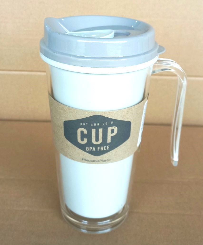 Ca uống nước có tay cầm & nắp khóa 630ml (9x11x18.5cm), Mã số: JCJ-1802