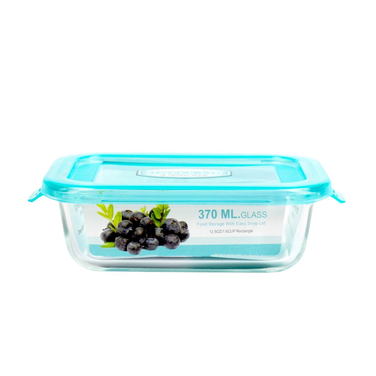 Hộp đựng thực phẩm thủy tinh dùng trong tủ lạnh & lò vi sóng 370ml - hcn (11x17x5cm), Mã số 6387