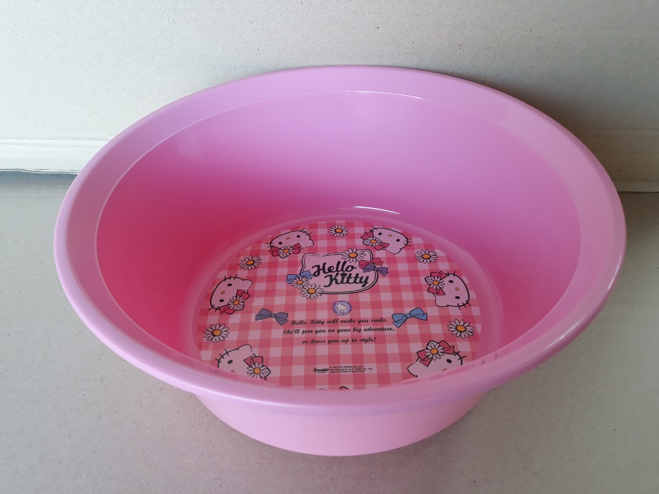 Chậu nhựa tròn 7.5 lít - hello Kitty (35 x 12cm), mã số: KT-35CM