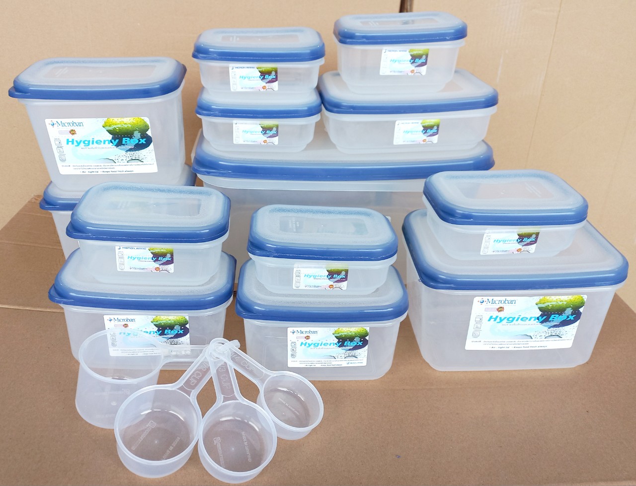 Bộ hộp đựng thực phẩm kháng khuẩn dùng trong tủ lạnh & LVS (13 cái /bộ), Mã số: DW5039S