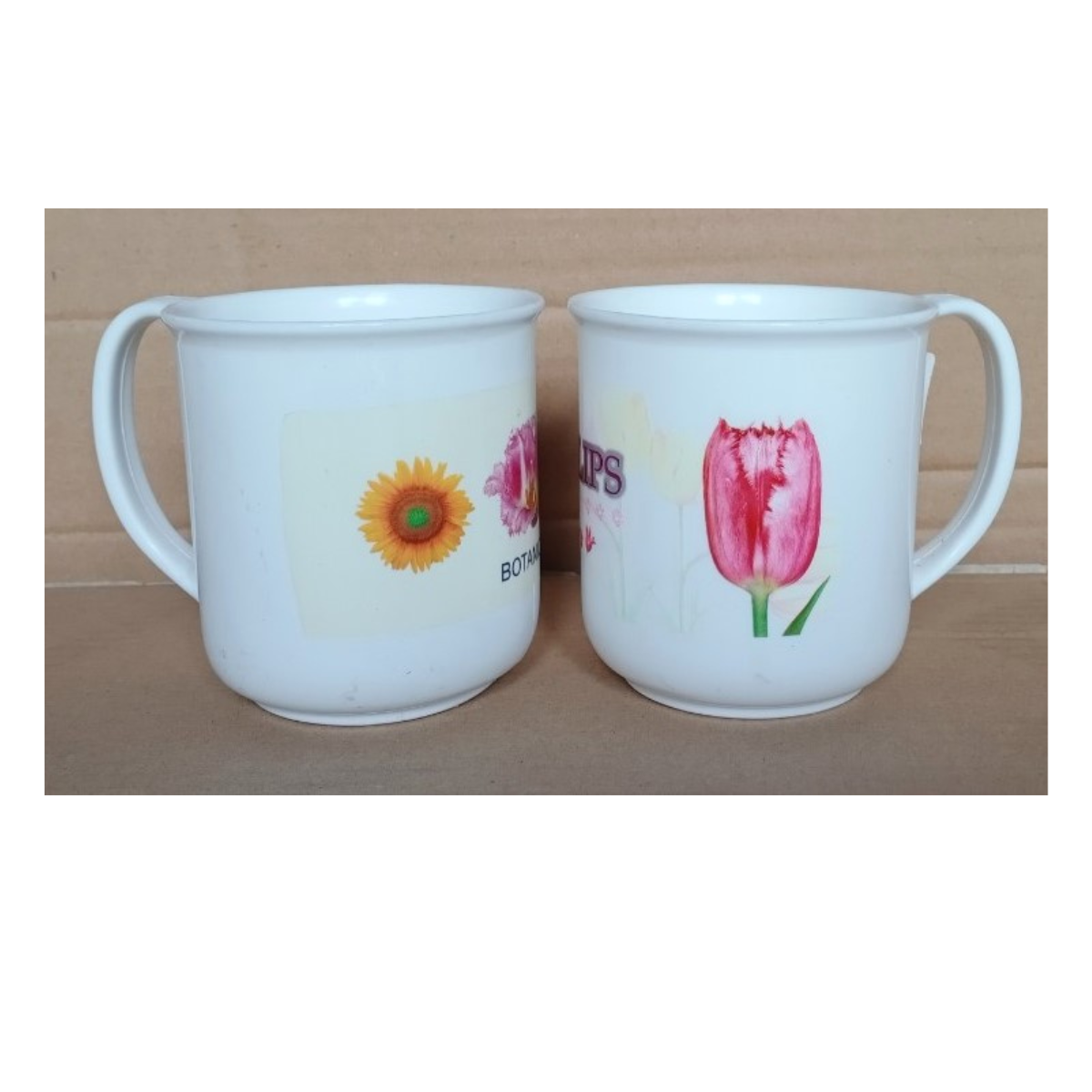 Ca uống nước có quai in hoa (8x9cm), Mã số: TL5205