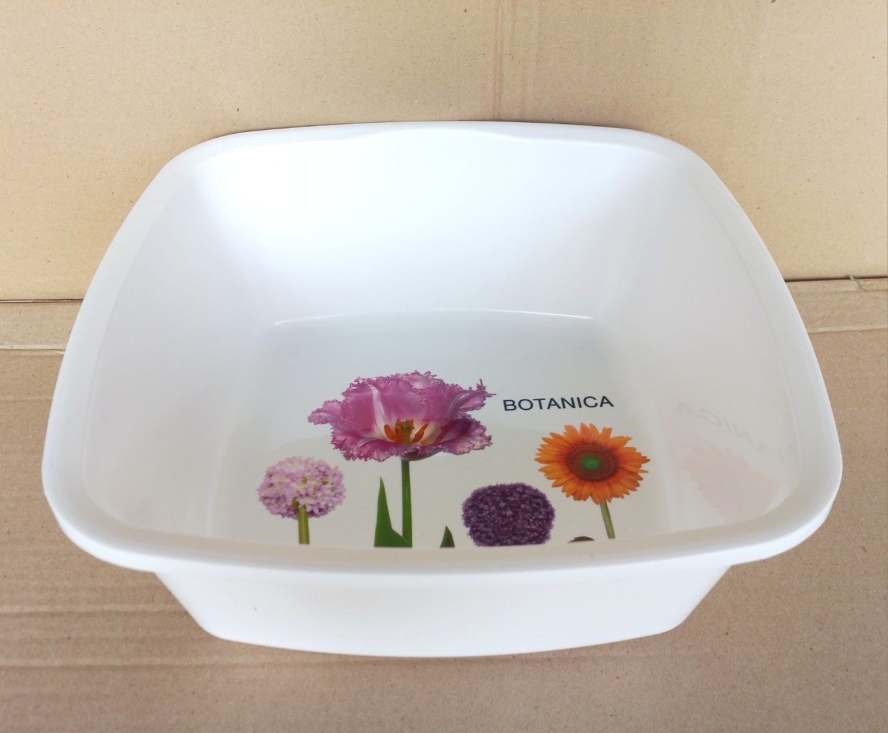Chậu nhựa vuông 40cm hoa Botanica (34x34x13cm), Mã số: TLSQ40CM