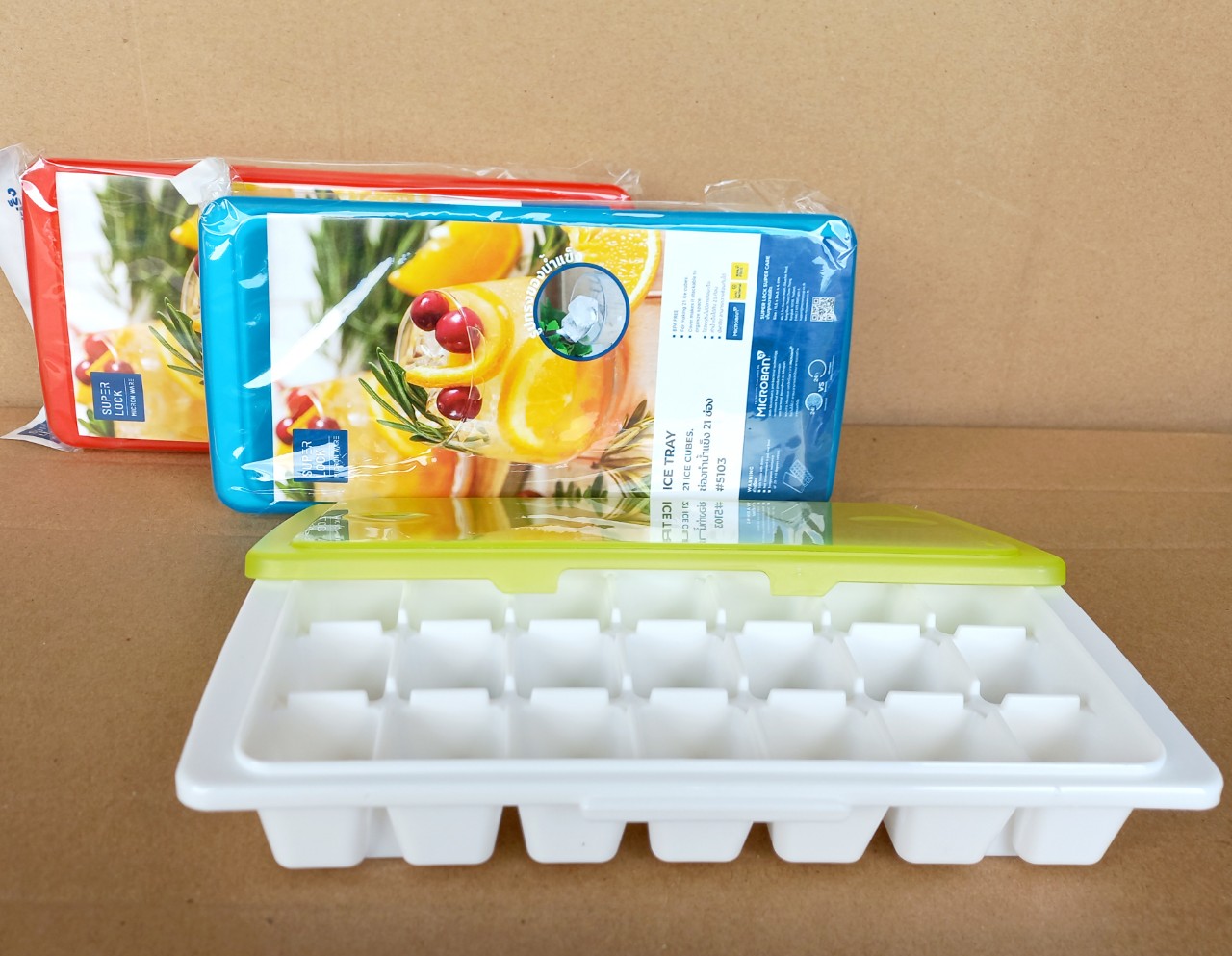 Khay làm đá có nắp đậy 21 viên (12x25x4cm), Mã số: 5103