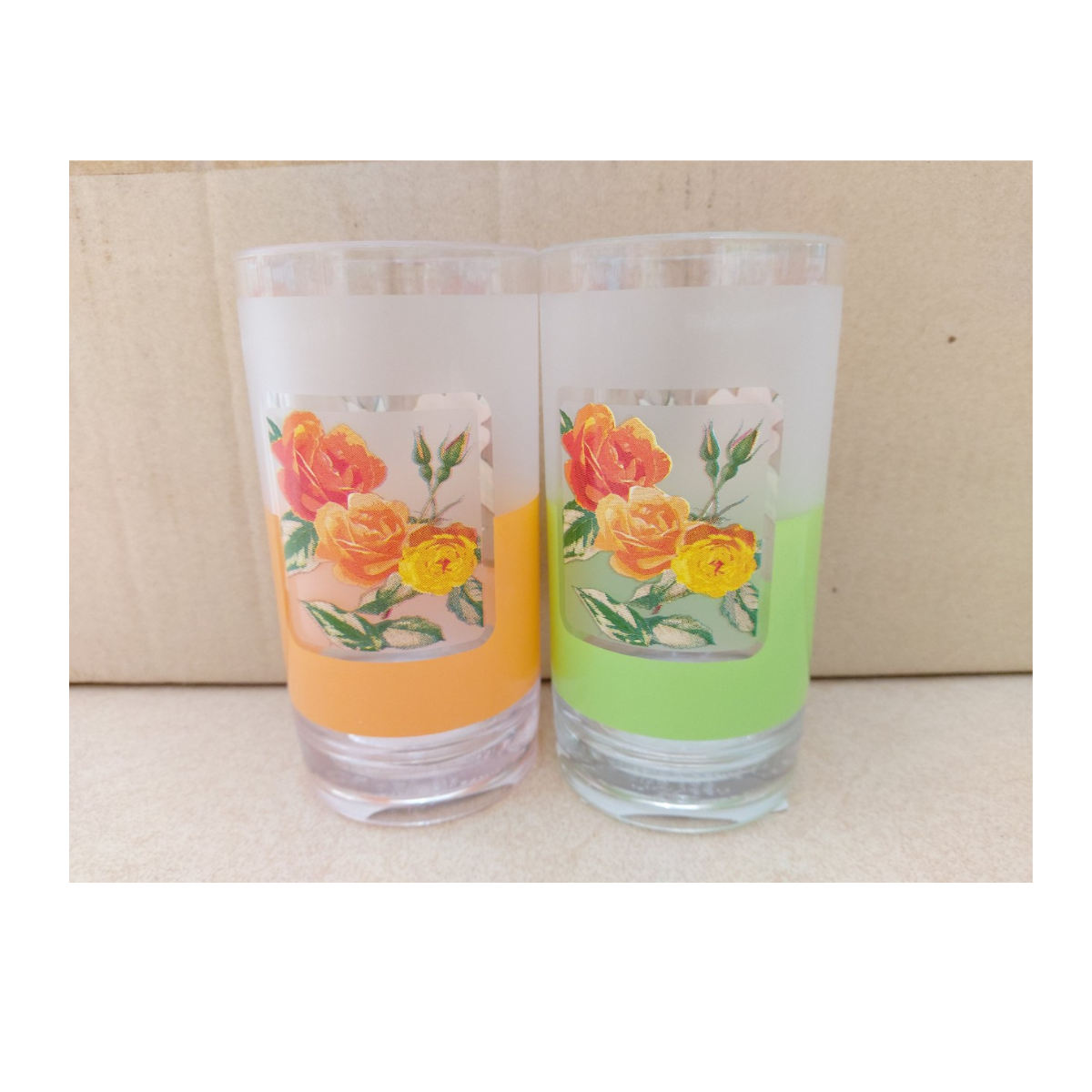 Ly uống nước nhựa trong in hoa 310ml (6.5x13cm), mã số: PN143I/PS