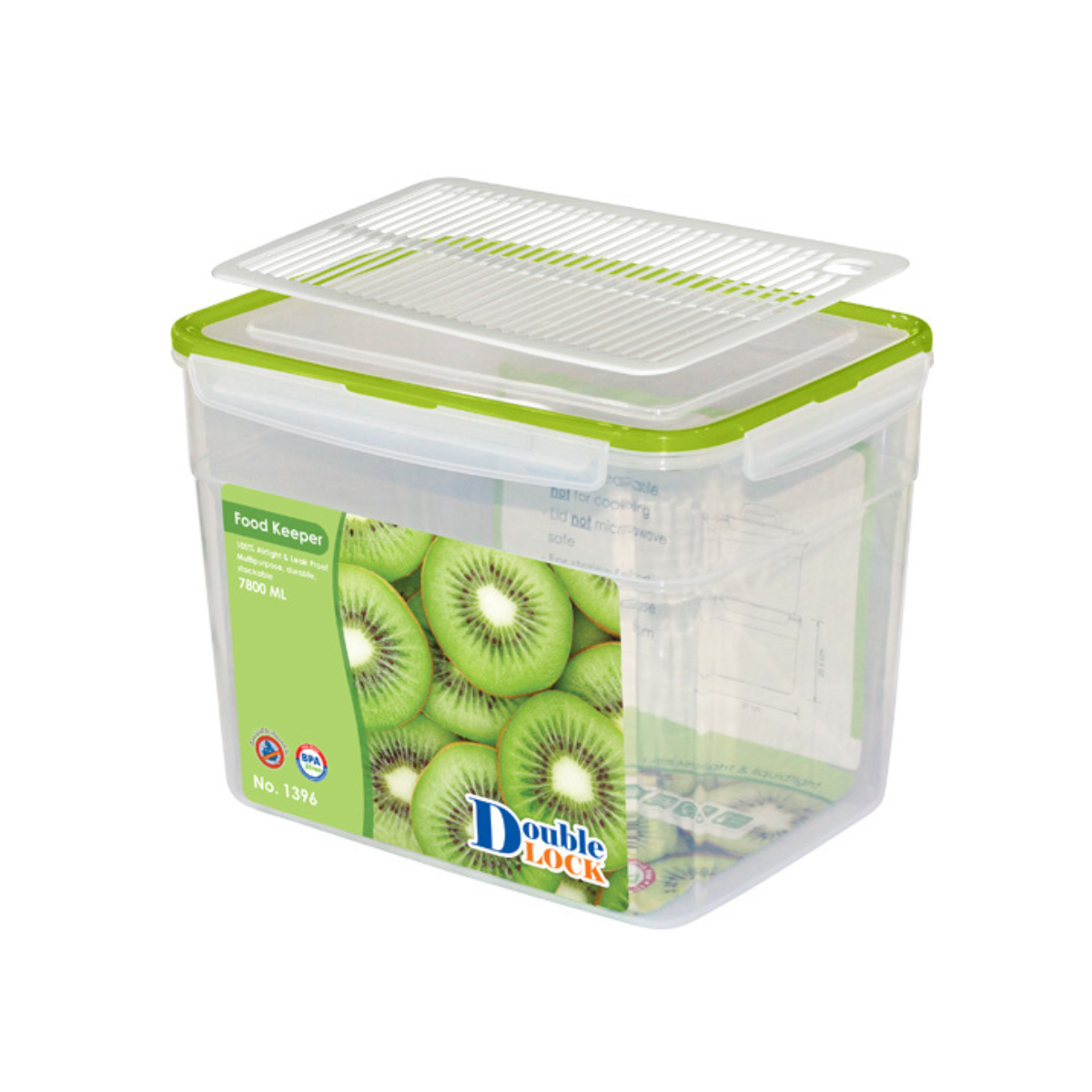 Hộp đựng thực phẩm Double Lock dùng trong tủ lạnh & LVS 8700ml - hcn cao (20.3x26.8x20.5cm), Mã số: JCJ-1396