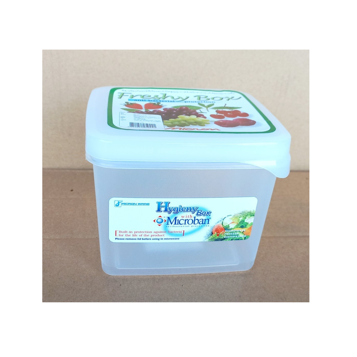 Hộp đựng thực phẩm kháng khuẩn dùng trong tủ lạnh & LVS 1000ml (12x 13x 11cm), Mã số: 5044