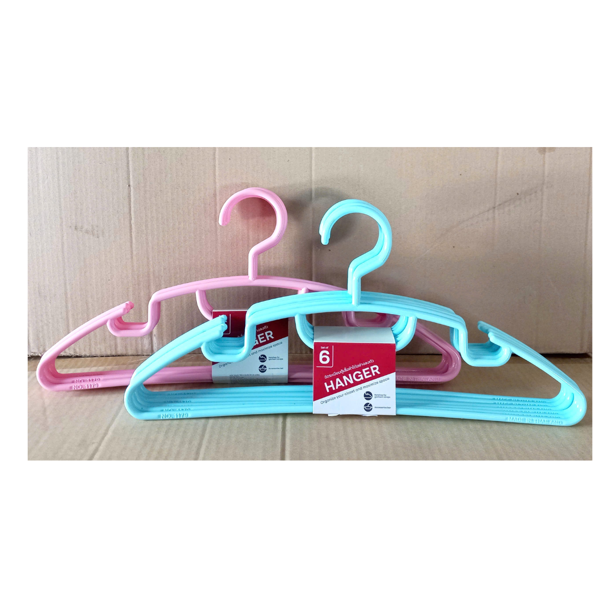 Móc treo quần áo 6 cái/bộ (20x42x4cm), Mã số: JCJ-1179