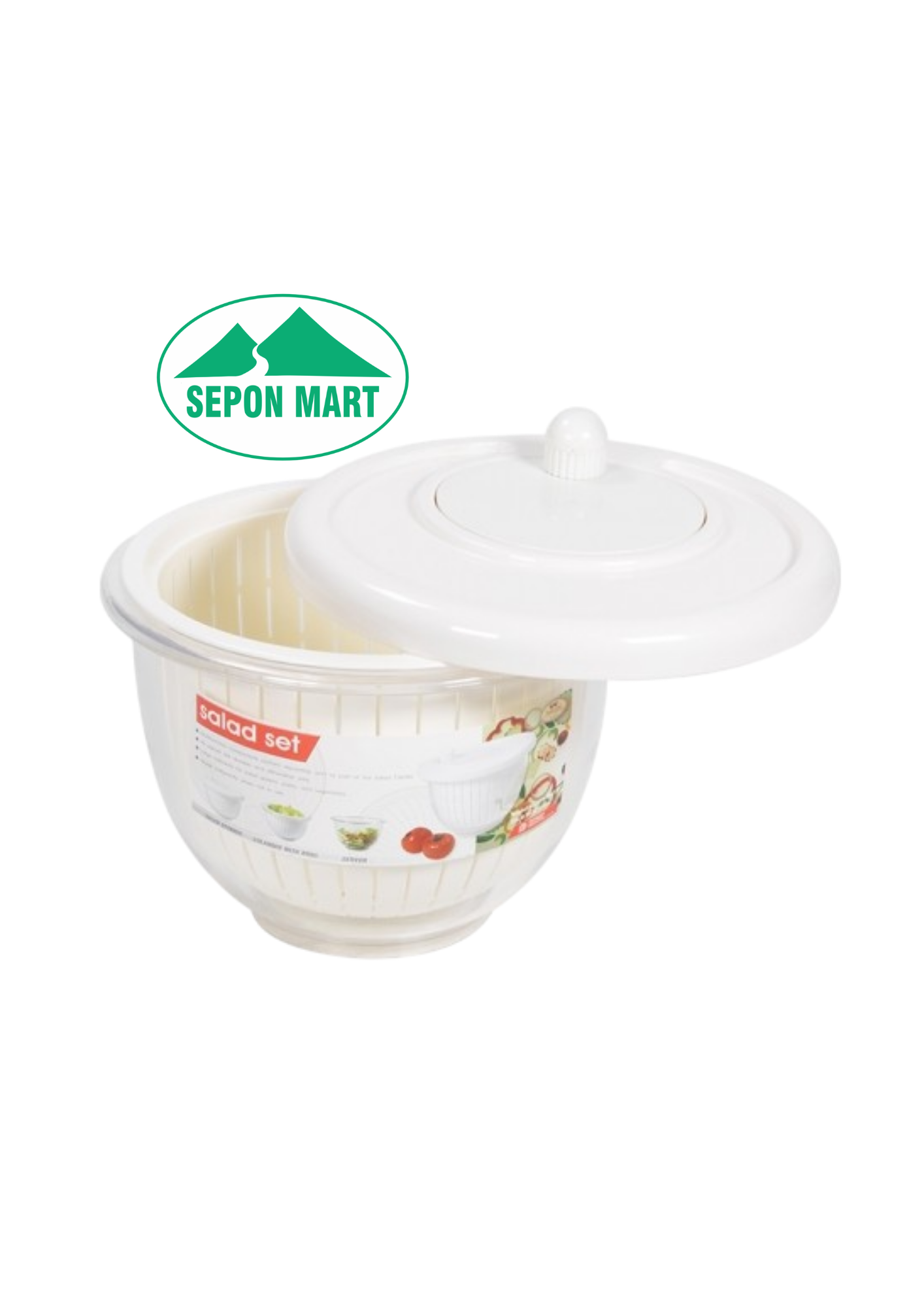 Rổ rửa & quay rau ráo nước cao cấp (20x27cm), Mã số: PN4907/1-PS