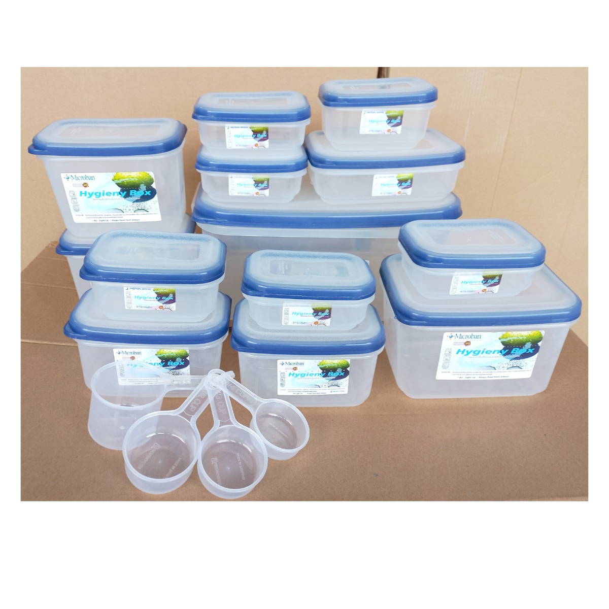 Bộ hộp đựng thực phẩm kháng khuẩn dùng trong tủ lạnh & LVS (13 cái /bộ), Mã số: DW5039S