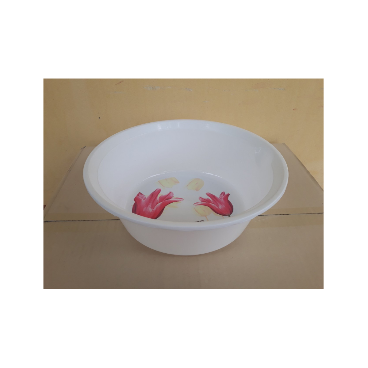 Chậu nhựa tròn 7.5 lít hoa tuylip (34x12.5cm), Mã số: TL35CM