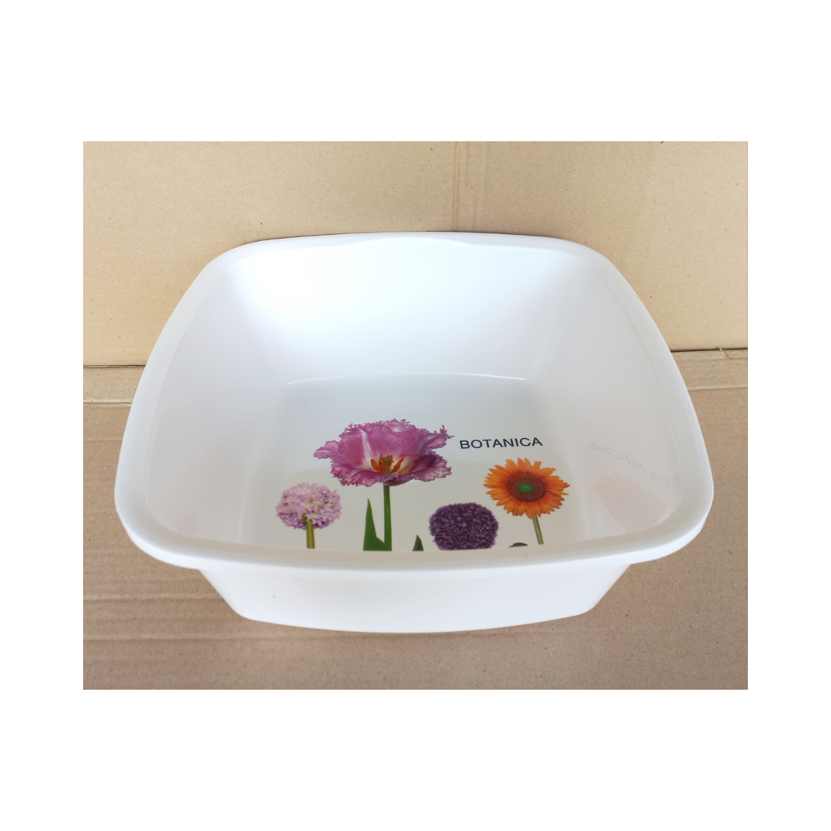 Chậu nhựa vuông 40cm hoa Botanica (34x34x13cm), Mã số: TLSQ40CM