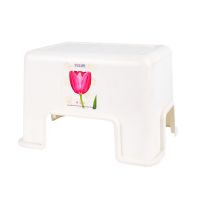 Ghế nhựa hình chữ nhật thấp hoa tuylip (23.3x30.7x19.7cm), Mã số: TL1168