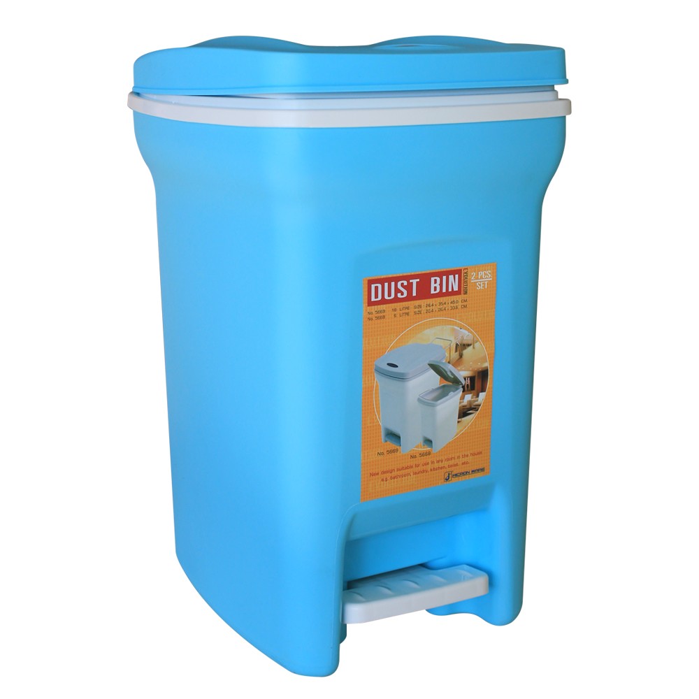 Thùng rác 2 lớp 18 lít có bàn đạp (26x35x 44.3cm), Mã số: 5669