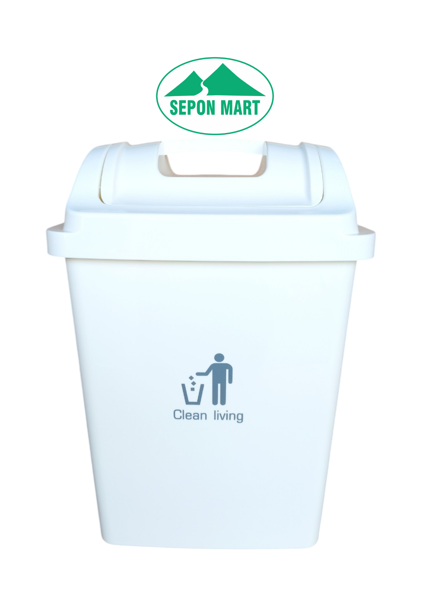 Thùng rác nắp lật 9 lít (18x25.5x37cm), mã số: PN6064